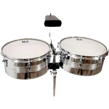 Timbales Lm Drums Tm2-2 Con Atril Y Cencerro 14 Y 15 Pulgadas